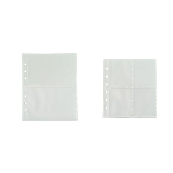 2 pcs Transparent Display Booklet scrapbook photo album plastic binder sleeves pocket photo page Notebook Binder Pockets,style:style4;