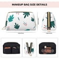 thumbnail image 5 of YFYANG Large Clutch Leather Makeup Bag, Green Leaves Berries Travel Toiletries Bag, Ladies Cosmetic Storage Bag, 5 of 8
