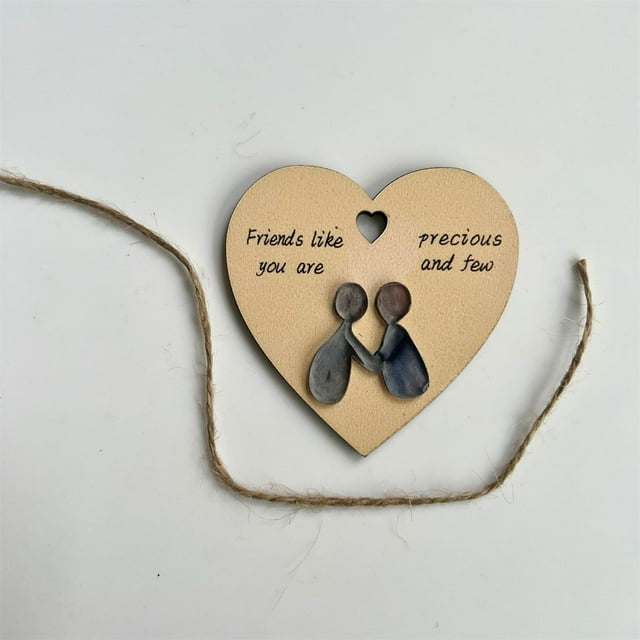 Decoración del hogar, decoración de habitaciones, decoración de paredes, dijes de madera con forma de corazón estereoscópico, regalo de Acción de Gracias