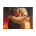thumbnail image 2 of CozyNet The Prodigal Son Returning Tender Embrace Glowing With Forgiveness, Love & Redemption Wall Art Prints With Frame Canvas Perfect for Living Room & Bedroom, Ready to Hang, Wall Decor 16"x20", 2 of 10