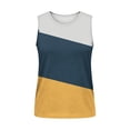 thumbnail image 4 of Uootdi Women's Activewear Color Block Back Split Sleeveless Solid Tops Running Style Soft Stretchy Slim Fit Shirts Gift, 4 of 6