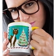 thumbnail image 2 of 3dRose, Rudolph Reindeer, 15oz Two-Tone Yellow Mug, 2 of 7