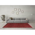 thumbnail image 3 of Ahgly Company Indoor Round Abstract Red Modern Area Rugs, 4' Round, 3 of 4