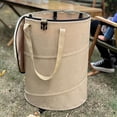 thumbnail image 5 of Nieyigj 24 Gallon Pop Up Camping Trash Can with Zippered Lid, Heavy Duty Oxford Cloth Foldable Yard Waste Bag, Portable Outdoor Garbage Container for Garden, Picnic, and RV Travel, Coffee, 5 of 9