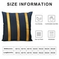 thumbnail image 5 of GOSMITH  Gold Throw Pillow Covers - Soft Decorative LuxuryCushion Covers Pillow Cases with Gold Leather for Sofa Bedroom Livingroom Car, Navy Blue, 5 of 5