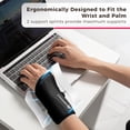 thumbnail image 3 of INDEEMAX Copper Infused Wrist Brace Support for Pain Relief, Adjustable Wrist Support Splint for Tendonitis, Sprain, Strain, Arthritis. For Women and Men-LXL-Left Hand,Black, 3 of 7