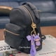 thumbnail image 4 of Llavero lindo de PVC para damas y niñas, regalo 3d para mochilas de mujer, llavero de metal colgante para decoración de llaves de autos, incluye una bolsa de regalo, púrpura Feliz Sencillez, 4 of 5