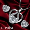 thumbnail image 4 of jewellery sets Necklace Heart Earrings 925 Silver Jewellery Dephini, 4 of 6