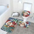 thumbnail image 5 of Hometravel Christmas Floor Mat Set, 3-Piece Bathroom Toilet Mats with Anti-Slip Backing, Washable Holiday Theme Mats for Bathroom Decor, Seasonal Home Accessory, 5 of 6