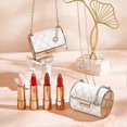 thumbnail image 5 of Lipstick pink bag four pieces (B) $Luxury pet leather bag lipstick set gift box non-stick cup non-fading lip balm gift, 5 of 5