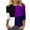 Dark Blue, variant on gakvbuo 3/4 Sleeve Tops For Women Dressy Casual Trendy Geometric Print Graphic T Shirt Summer Crewneck Pullover Color Block Tunic Tee