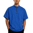 thumbnail image 2 of Golf Shirts for Men Half Zipper Relaxed Fit Drop Shoulder Summer Tee Classic Breathable Comfortable Style Solid Top, 3XL, 2 of 7