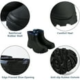 thumbnail image 6 of EONROACOO Mens Rain Boots Waterproof Rubber Ankle Boots for Mens, Black(Size 11), 6 of 10