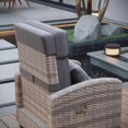 thumbnail image 5 of EastVita Gray outdoor adjustable backrest recliner, rattan patio recliner with air pump, 150° flat, wicker lounge chair with flip table and removable cushions for indoor and outdoor office study, 5 of 5