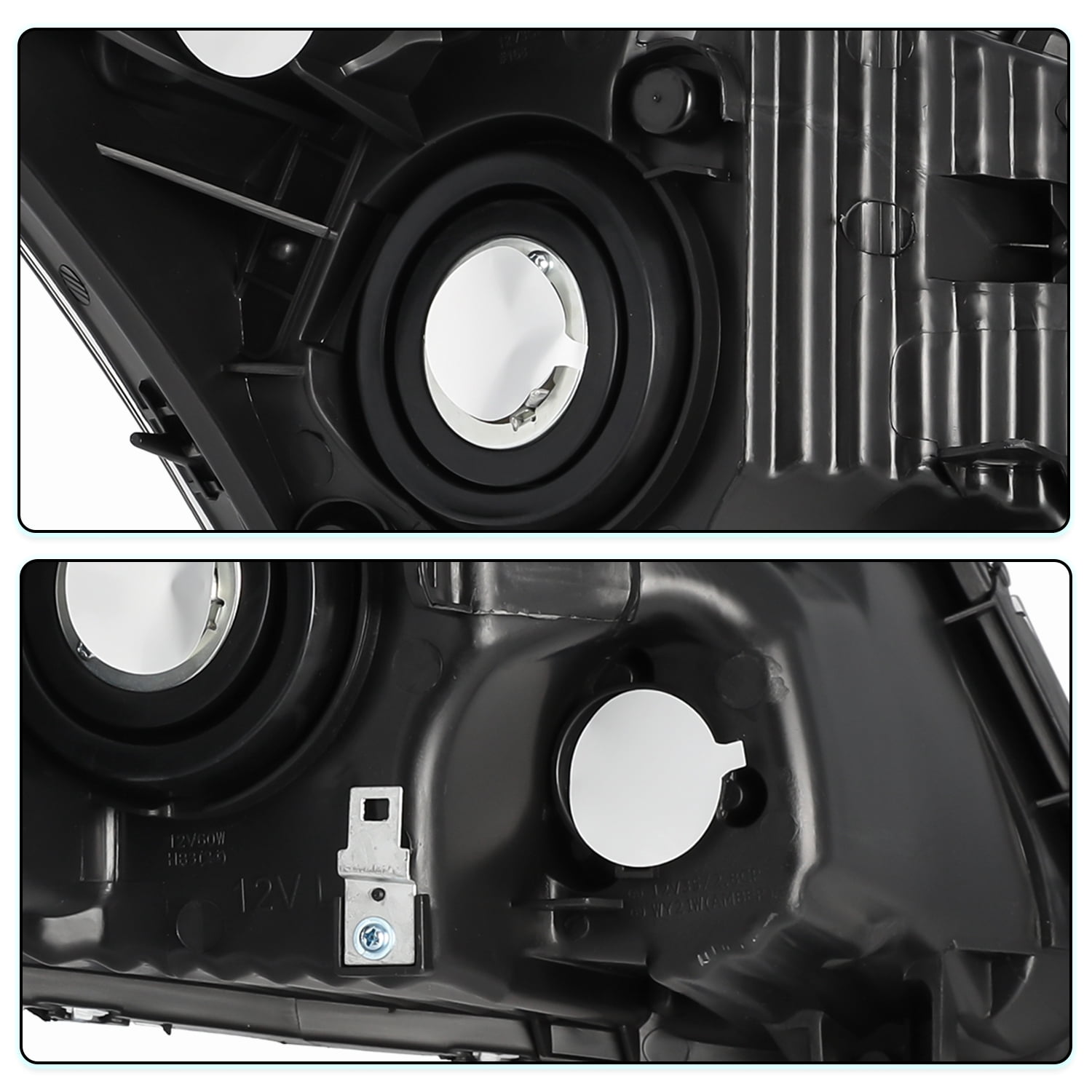 BRYGHT Chrome Clear Headlights Fits 2008-2012 Honda Accord 4-Door Sedan