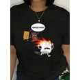 thumbnail image 1 of Women's Fun Graphic Tee - Casual Short Sleeve T-Shirt with Cookie, Chocolate & Marshmallow Design, SCamisetas para mujer, lindas camisetas con estampado gráfico, de manga corta, estilo casual, para ve, 1 of 6