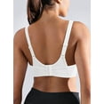thumbnail image 3 of Deyllo Women's High Impact Sports Bras Plus Size Full Figue Non-Padded Seamless Wireless Exercise Running Sport Bra,White 38DD, 3 of 9