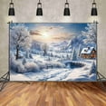 thumbnail image 2 of 202 Christmas New Year Village r Background Photography Snow Winter Photo Backdrop024 Home ration Accessories, 2 of 8