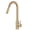 Brushed Gold, variant on Pull Down Kitchen Sink Faucet Pull Out Two Function Single Handle Hot and Cold Water Mixer Taps Deck Mounted -Modern Design