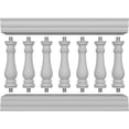 thumbnail image 5 of Ekena Millwork 32"H x 4'L Fiberthane Bradford Unassembled Balustrade Railing Kit, Style N (6 7/8" On-Center Spacing to Pass 4" Sphere Code), 5 of 6