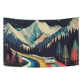 thumbnail image 6 of Yayeee Tapestry Wall Hanging for Bedroom 80" x 60" Living Room Home Wall Art Decor, Evening Mountain Road, 6 of 7