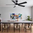thumbnail image 5 of imerelez 52 Inch Ceiling Fans with Lights and Remote, Black Ceiling Fan with 5 Blades, 3CCT Dimmable LED, Modern Design for Bedroom, Living room & Covered Outdoor,Includes Downrod, 5 of 8