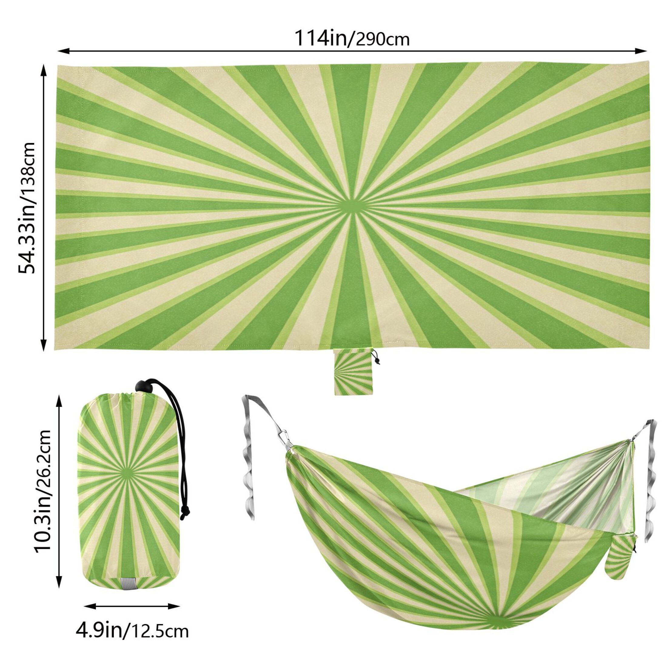 Hanging Hammock Portable Travel Camping For Outdooor Beach Camping Hiking Lime Green