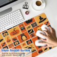 thumbnail image 4 of Long Mouse Pads for Desk,Patchwork Halloween Pattern Desk Mats on Top Of Desks, Desk Mouse Pad Extra Large with 3mm Non-Slip Base and Stitched Edge for Gaming,Office,Work,Home 31.5x11.8in, 4 of 5