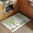 thumbnail image 3 of Christmas Sage Green 2'x3' Washable Rug, White Xmas Tree Elk Winter Snowflake Non-Slip Soft Doormat Area Rugs for Entrance Bathroom Bedsides, Carpet for Kitchen Bedroom, Entryway Floor Mat, 3 of 9