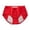 Red, variant on Krdevn Women Mid Waist Period Underwear, Cotton Crotch Side Leak Proof Menstrual Briefs,Yellow
