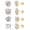 Gold-4 Pairs Zircon Ear Studs, variant on S925 Sterling Silver Stud Earrings for Women Men Hypoallergenic 18K Gold Plated Cubic Zirconia Earrings Studs Brilliant Simulated Diamond Halo Earring Jewelry Gifts for Sensitive Ears
