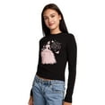 thumbnail image 3 of Wicked Glinda  Glinda Best Witch Women's Black Long Sleeve Baby Tee-XXL, 3 of 7