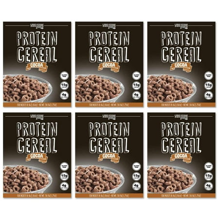 Protein Cereal, Low Carb Cereal, High Protein Cereal,Macro-Controlled Packages(Cocoa-6 Pack)