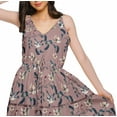 thumbnail image 5 of Moomaya Printed Cotton Spaghetti Strap V-Neck Dress For Women Long Maxi Dress, 5 of 6