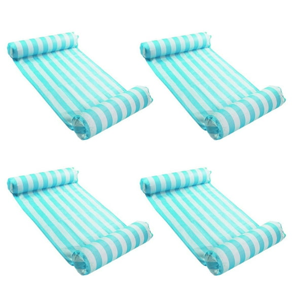 Magic Time International Inflatable Hammock Pool Float, Teal (4 Pack)