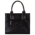 thumbnail image 4 of Wrangler Purse Medium Tote Bags for Women with Card Holder Wallet Designer Satchel Top-handle Handbags, Distressed-Black, 4 of 7