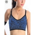 thumbnail image 2 of Luxtrada Women's Adjustable Back Padded Sports Bra Seamless Mesh Racerback Middle Impact, 2 of 9