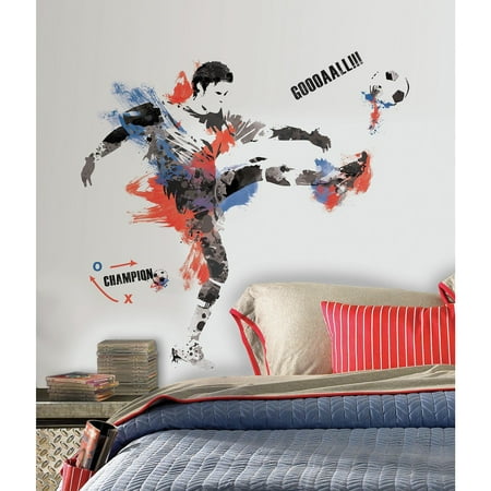 Men's Soccer Champion Peel and Stick Giant Wall Decals