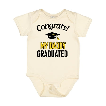 

Inktastic Congrats! My Daddy Graduated with Cap Gift Baby Boy or Baby Girl Bodysuit