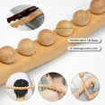 thumbnail image 4 of Rolling Pin Universal Back Needle Massage Tendons Beech Wood Scraping Stick Point Treatment Guasha Relax Therapy Tool, 4 of 8