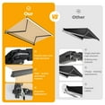 thumbnail image 3 of HOMEDEMO 10x8 Electric Retractable Awning for Patio, Motorized Awnings, Sunshade Shelter Crank Handle, UV & Waterproof Polyester Cover and Aluminum Frame for Balcony, Yard, Outdoor Deck, Beige, 3 of 7