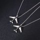 thumbnail image 3 of Classic niche design trendy men s and women s airplane necklace simple hip-hop nightclub dance cute airplane pendant gift, 3 of 5