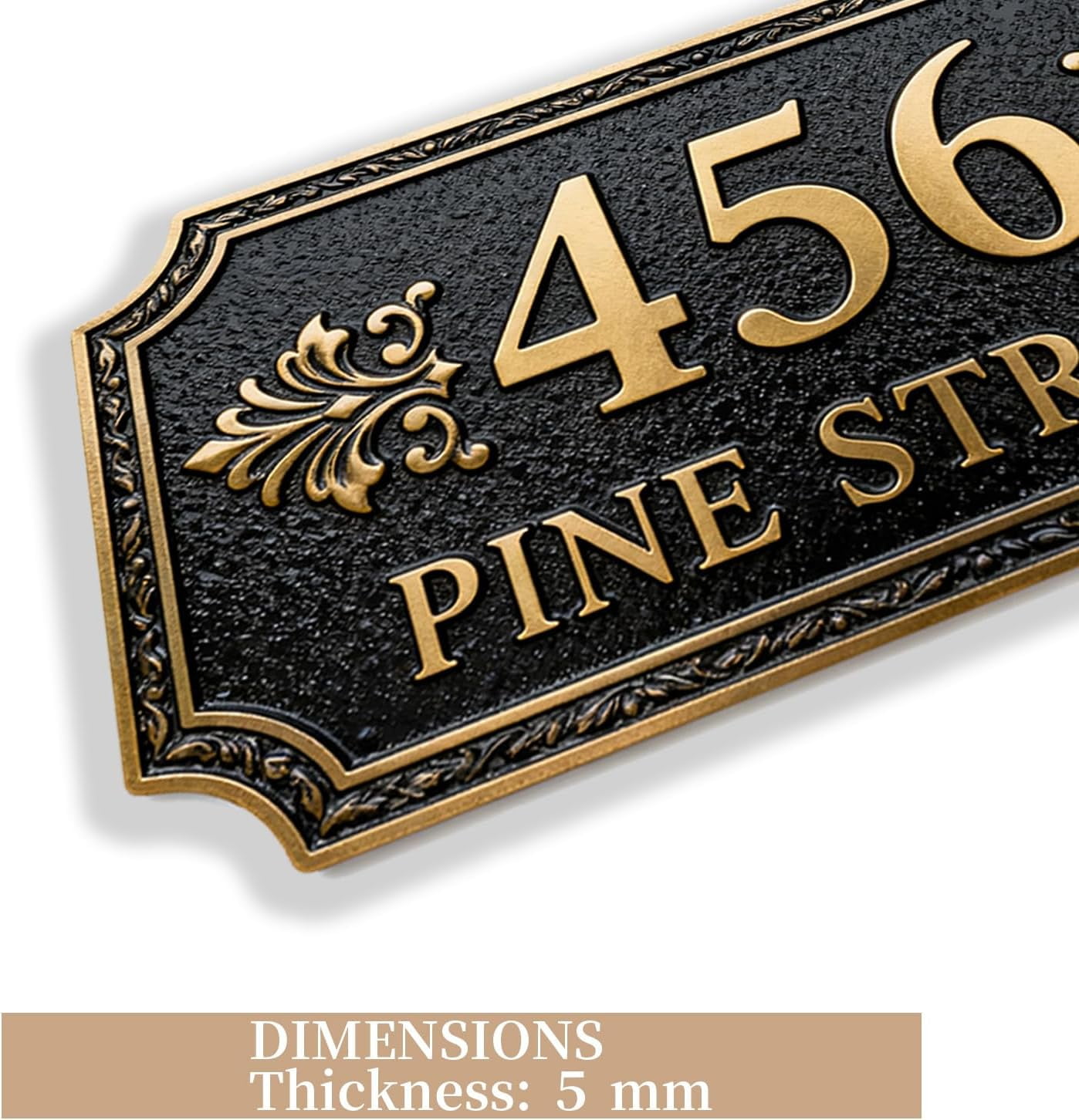 Customized House Address Plaques Outdoor House Number Sign Custom Street Metal Signs Mailbox Door Room Classic Wall