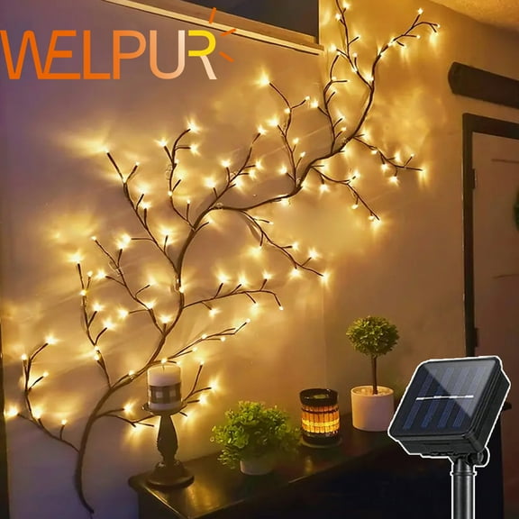 Outdoor Lighting Light String Solar Tree and Vine Lamp 96LED Tree Branches Light Waterproof Garland Home Decorative Lights