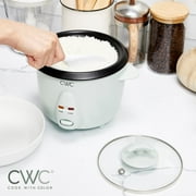 COOK WITH COLOR 6-Cup Rice Cooker 300-Watt Cooking Pot Kitchen Appliance, Sage