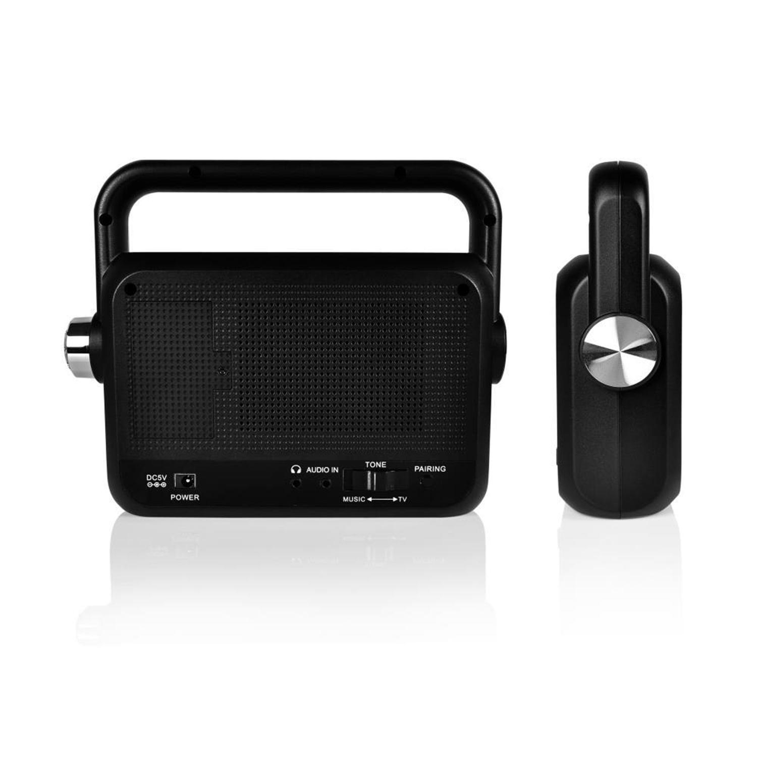 Pyle PTVSP18BK Wireless Portable Bedside TV Radio Quiet Listening Speaker - image 2 of 7