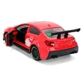 thumbnail image 4 of 2016 Subaru WRX STI Red with "Knuckles" Graphics "Sonic the Hedgehog" (1991) Video Game "Hollywood Rides" Series 1/32 Diecast Model Car by Jada, 4 of 5