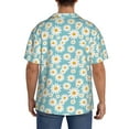 thumbnail image 3 of Kdxio Men's Hawaiian Shirt for Men Short Sleeve Shirt Daisy Floral A Summer Casual Holiday Beach Button Down T-Shirts, 3 of 7
