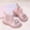 Pink, variant on Lujianch Children Boots Leather Boots Girls Winter Warm Mid Calf Boots Princess Bow Fleece Warm Adjustable Girls Boots With Zipper Closure