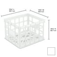 thumbnail image 3 of Sterilite Storage Crate Plastic, White, Set of 6, 3 of 7